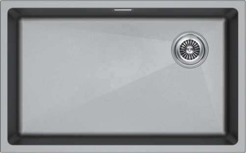 Кухонная мойка Paulmark LUMI 74UNI-SKEW LU74SK-GRM 75х45 цвет серый